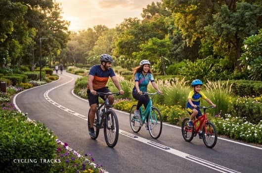 Cycling trails in the community