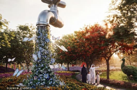 Flower garden in the community