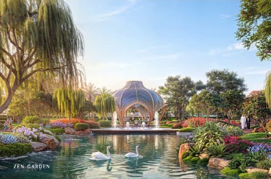 Zen garden in the community